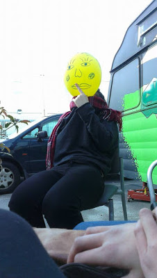 Balloon with a face drawn on - 'Doris'