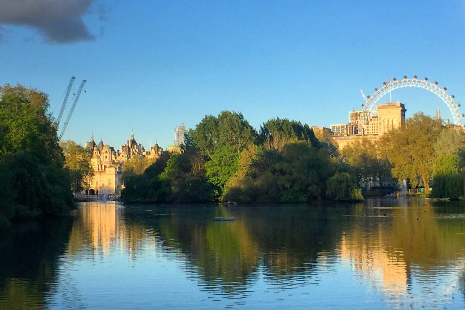 View of Whitehall from St James' Park