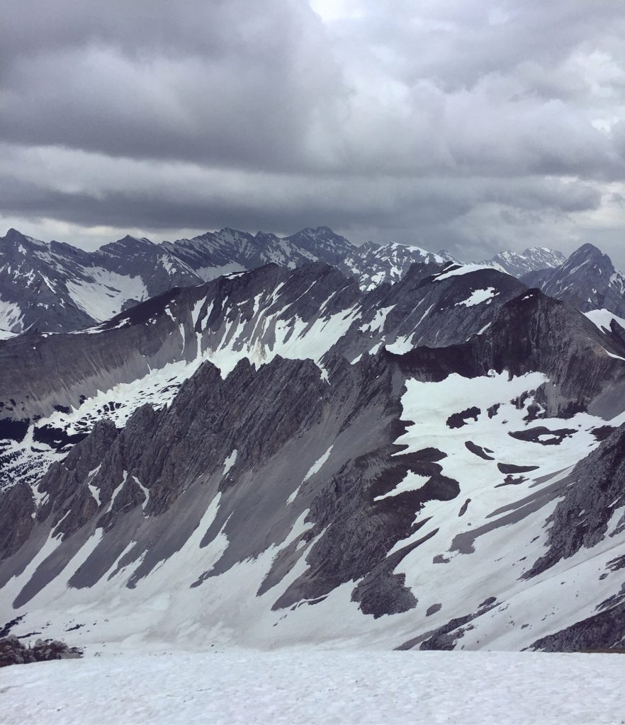 The Austrian Alps covered in snow in June 2019