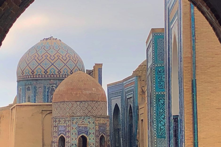 Blue buildings in Samarkand
