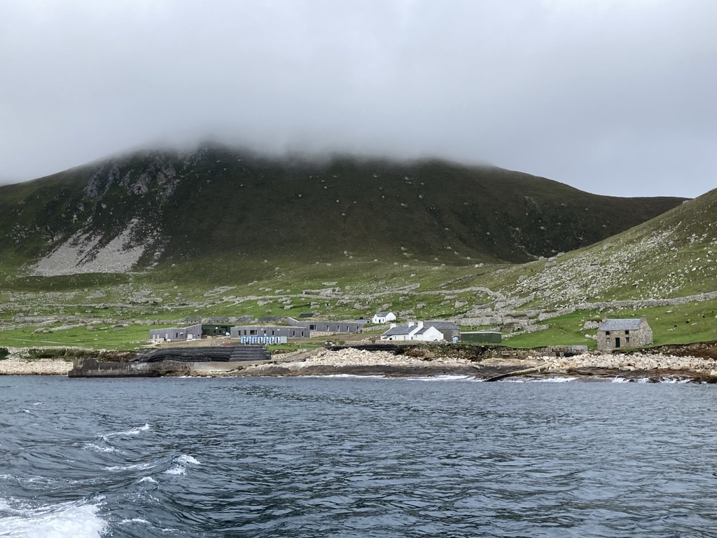 The village viewed from the sea.