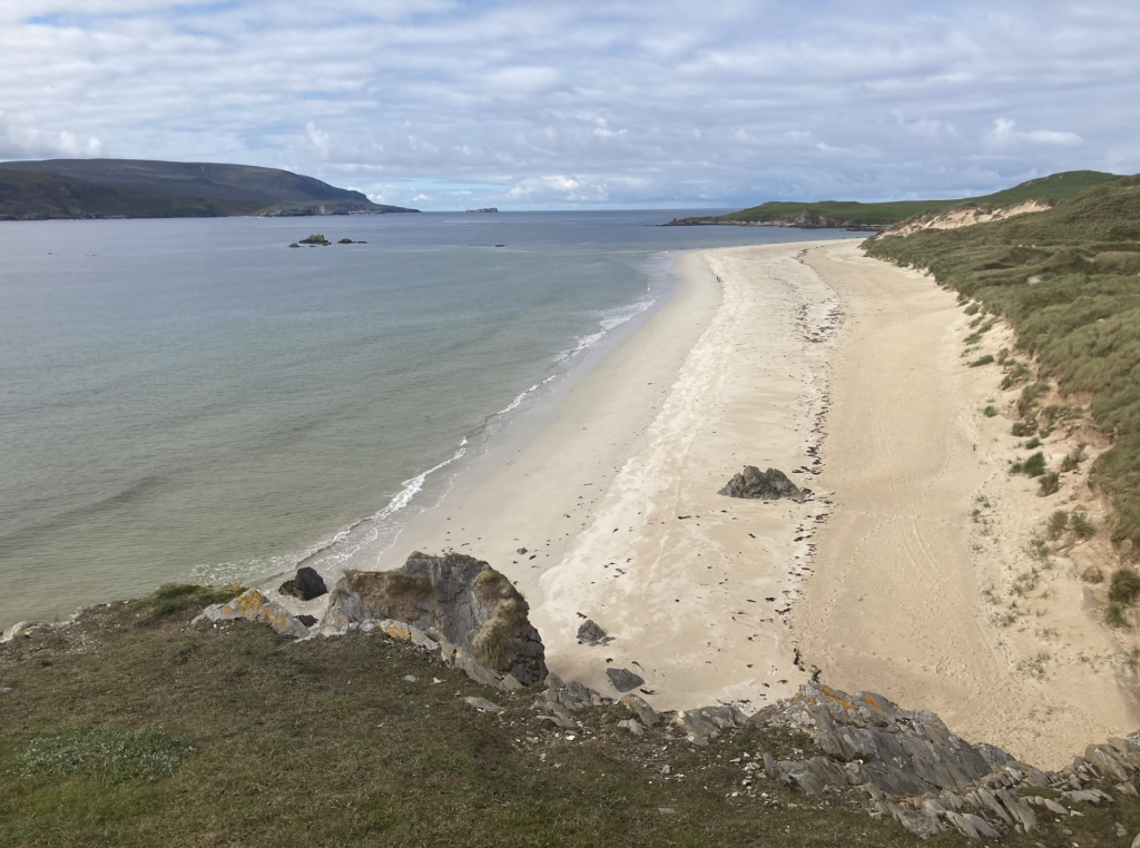 One of the many gold sand and empty beaches of the North Coast 500